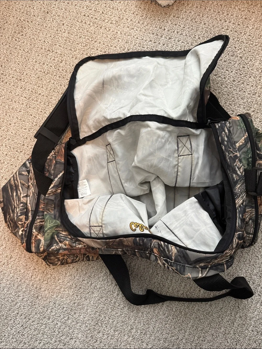 Cabela's Seclusion 3D Camo Duffel with Black Straps
